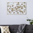 thumbnail image 3 of DecMode Gold Metal Cutout Floral Wall Decor with White Accents, 3 of 14