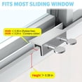thumbnail image 2 of YQHWQ Sliding Window Locks Security Up and Down Window - Glass Windows Lock for Child Proof Home Safety Vertical Window Stopper, Adjustable Aluminum Double Lock Kid Guard for Patio AC Tr, 2 of 5