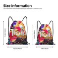 thumbnail image 2 of Zufioo Sac de Sport Imprimé Groupe de Trolls Sac de Gym à Ficelle Lavable en Machine Sac à Dos à Ficelle pour Hommes Femmes-Moyen, 2 of 6