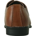 thumbnail image 3 of bravo! Boy Dress Shoe KING-6 Classic Lace Up Oxford Cap Toe with Leather Sock Cognac, 3 of 7