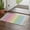 Green, variant on Rainbow Stripes Bathroom Rug 2'x3', Modern Colorful Cream Striped Aesthetics Low Profile Front Entryway Rug with Tassels, Woven Cotton Washable Kitchen Mat Carpet for Foyer Bedroom Back Door Decor