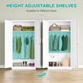 thumbnail image 6 of Metal Wardrobe Cabinet with Hanging Rod & Lock,White Armoire Wardrobe Closet,Metal Clothing Storage Cabinet with Adjustable Shelves and Doors,72" Armoire Storage Cabinets for Home,Living/Laundry Room, 6 of 14