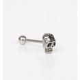 thumbnail image 4 of Punk Skull Head Tongue Ring for Women Men - 316L Surgical Stainless Steel Halloween Skeleton Star Nipple Cartilage Screw Tiny Ball Back Barbell Stud Earrings Gothic Vintage Body Pierced Jewelry 14G, 4 of 4