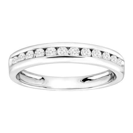 3/8 ct Diamond Anniversary Band Ring in Sterling Silver