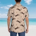 thumbnail image 6 of Xecao Leopard Print print Hawaiian shirt - a stylish short-sleeve button-down for men, perfect for casual beach and tropical outings., 6 of 9