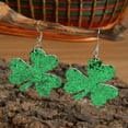 thumbnail image 4 of Earrings St Patricks Day Accessories Clovers Jewelry European and American Miss, 4 of 6