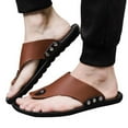 thumbnail image 5 of KBODIU Mens Sport Flip Flops Comfort Casual Thong Sandals Indoor Outdoor Sandals Summer Beach Flip Flop Lightweight Recovery Footwear for Reduces Pressure on Feet, Joints & Back Brown 44, 5 of 5