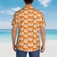 thumbnail image 6 of Daiia Cute Fox Faces Pattern Hawaiian Shirt for Men Gentle Cotton Regular Short Sleeve Casual-3X-Large, 6 of 9
