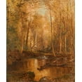 thumbnail image 2 of McEntee, Jervis 12x14 Black Ornate Wood Framed with Double Matting Museum Art Print Titled - Autumn in the Catskills, 2 of 4