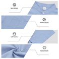 thumbnail image 5 of VBTAPA Mens 2 Piece Cotton Linen Outfits Summer Beach Matching Sets Short Sleeve Button Down Shirts and Shorts Set with Pockets Light Blue XXXL, 5 of 6