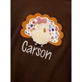 thumbnail image 5 of Toddler Infant Boys Girls Thanksgiving Turkey Long Sleeve Sweatshirts Tops+Stripe Pants 2Pcs Outfit, 5 of 8