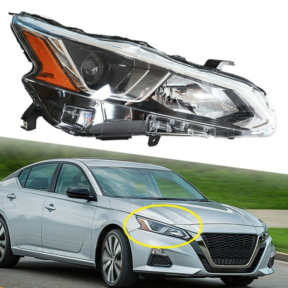 Headlight Headlamp Housing Assembly Front Right Passenger Side Fit for Nissan Altima 2019 2020 (without Bulb)