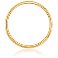 thumbnail image 3 of 10K Solid Yellow Gold 2mm Half Round Plain Classic Wedding Band Ring, 3 of 9