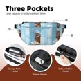 thumbnail image 4 of Naloa Funny Cat Taking a Bath Print Running Belts for Men Women,Running Fanny Pack with 2-Zipper Pockets,Waterproof Waist Pack for Travel Hiking Running Outdoor Sports, 4 of 8