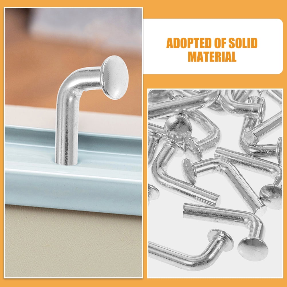 LOLIPPYY 100Pcs Plated Silver Heavy Duty Pallet Rack Safety Clip J Bolt Drop Pin with Easy Installation