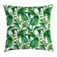 thumbnail image 1 of Plant Throw Pillow Cushion Cover, Equatorial Leaves in Hand Drawn Watercolor Style Artwork Botanical Petal Spring, Decorative Square Accent Pillow Case, 18 X 18 Inches, Green Jade Green, by Ambesonne, 1 of 2