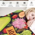 thumbnail image 3 of Nawypu Cozy Green Avocado Blanket Super Soft Throw Blankets Flannel Lightweight Plush Fuzzy Cozy Soft Bed Throws for Sofa Bed Deco Gifts. (Avocado), 3 of 6