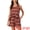 Burgundy, variant on DARING DIVA Women's 2-Piece Round Neck Sleeveless Shirt Shorts Pajama Set XS White