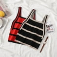 thumbnail image 4 of Women's Summer Camisole Striped Contrast Color Wear Slim Knitted Tank Tops, 4 of 5