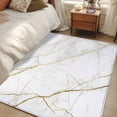 thumbnail image 5 of Grey Gold Marble Area&nbsp;Rug 3x5ft Gold Lines Non-Slip&nbsp;Washable Square&nbsp;Rugs Soft Felt Indoor Floor Mat for Bedroom Kitchen Living Room Bathroom, 5 of 9