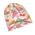 thumbnail image 4 of Beanie Hats for Men and Women, Pink Pastel Fruit Motif Patterns Adult Unisex Knit Hat Winter Warm Skull Cap, 4 of 7