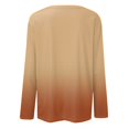 thumbnail image 4 of Topvent Women's Long Sleeve Round Neck Gradient Print Shirt Basic T-shirt Casual Autumn Tops, 4 of 5