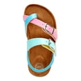 thumbnail image 5 of Wonder Nation Toddler Girls Colorblock Toe Post Back-Strap Footbed Sandals, 5 of 6