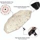thumbnail image 3 of Small Fragment Flower UV Umbrella, Compact Foldable Travel Umbrella, Auto Open and Close, Wind, Rain and UV Protection Umbrella, with Black UV Protective Coating, 3 of 5
