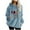 Blue, variant on Womens Fleece Sweatshirts Cute Heart Printed Hoodies Long Sleeve Sherpa Crewneck Velvet Hoodie Winter Warm Hooded Pullover Outwears with Pockets