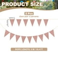 thumbnail image 2 of Uxcell Pennant Banner Flags Paper Triangle Flag Bunting Banner Garland Vintage Pennant Flags String for Wedding Birthday Rose Gold, 2 of 7