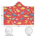 thumbnail image 3 of Wearable Blanket,Colorful Dinosaur Red Pattern Hooded Wearable Sherpa Blanket for Adults & Teens,Winter Poncho Shawl Wrap Cape Thick Warm,60"x80", 3 of 5