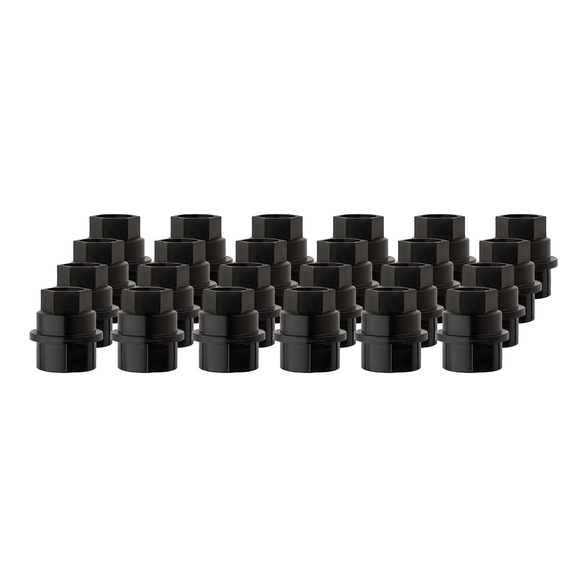 Pack of 24 Black Wheel Nut Caps-Covers 15646250，New Plastic Wheels 