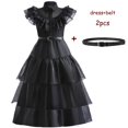 thumbnail image 3 of Vestidos de carnaval Miércoles Addams Disfraz de cosplay para niña 2023 Nuevos vestidos largos de noche de fiesta de malla para adolescentes 5 10 14 años, 3 of 5