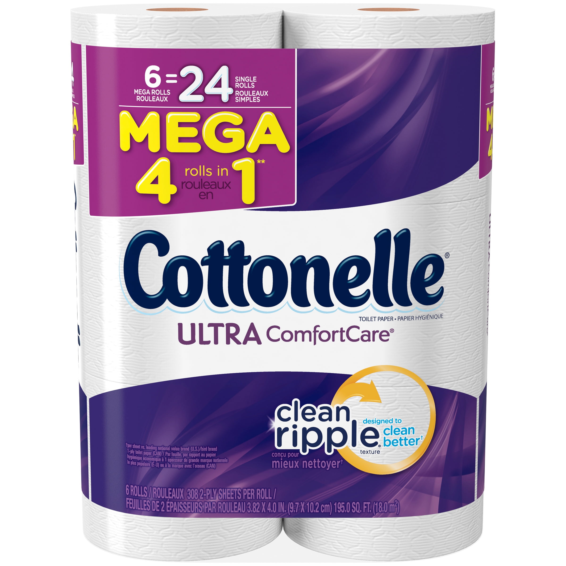 Cottonelle Ultra Comfort Care Toilet Paper, 6 Mega Rolls