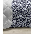 thumbnail image 3 of Navy and White Down Alternative Comforter, Scroll Pattern with Little Rural Wildflowers and Buds Feminine Corsage, Microfiber Quilt for All Season, 5 Sizes, Indigo White, by Ambesonne, 3 of 3