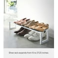 thumbnail image 4 of Yamazaki Home Expandable Shoe Rack - Two Sizes, White, Steel, Single, Holds 4 to 8 shoes, Expandable, 4 of 8