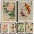 thumbnail image 2 of Póster de arte japonés con diseño de loto y pez dorado de Hokusai Ohara Koson, arte de pared japonés, pintura en lienzo retro, decoración para sala de estar, sin marco, 2 of 5