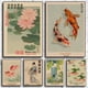 thumbnail image 2 of Póster de arte japonés con diseño de loto y pez dorado de Hokusai Ohara Koson, arte de pared japonés, pintura en lienzo retro, decoración para sala de estar, sin marco, 2 of 5