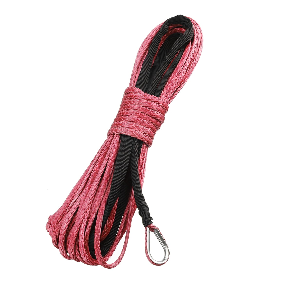 3/16'' x 50' 7700LBs Synthetic Winch Line Cable Rope W/ Sheath For Car ATV UTV 
