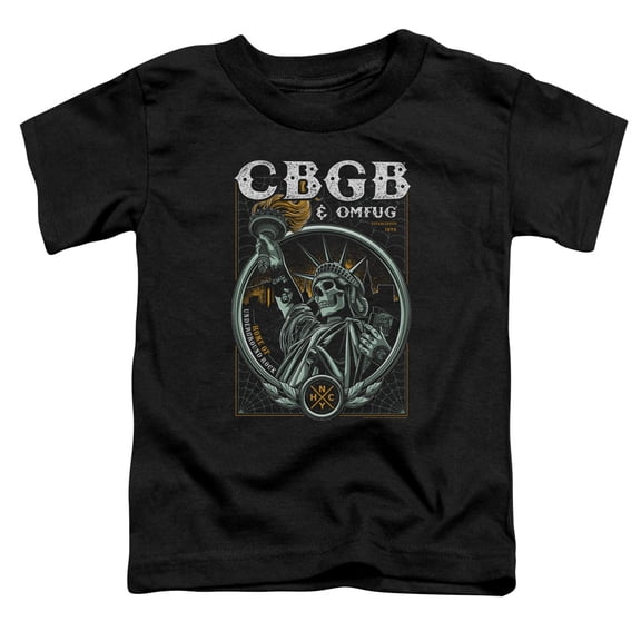 Cbgb - Liberty Skull - Toddler Short Sleeve Shirt - 3T