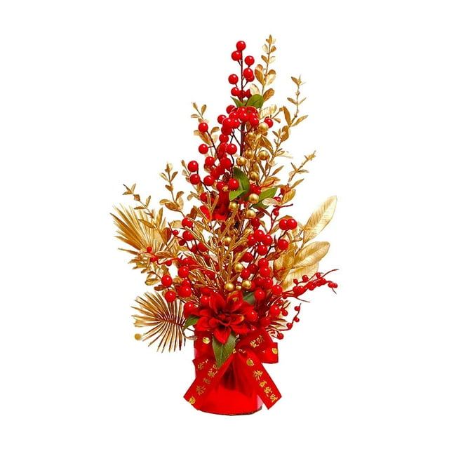 Ramo de flores artificiales perfecl decoración de Año Nuevo chino 53 cm x 30 cm