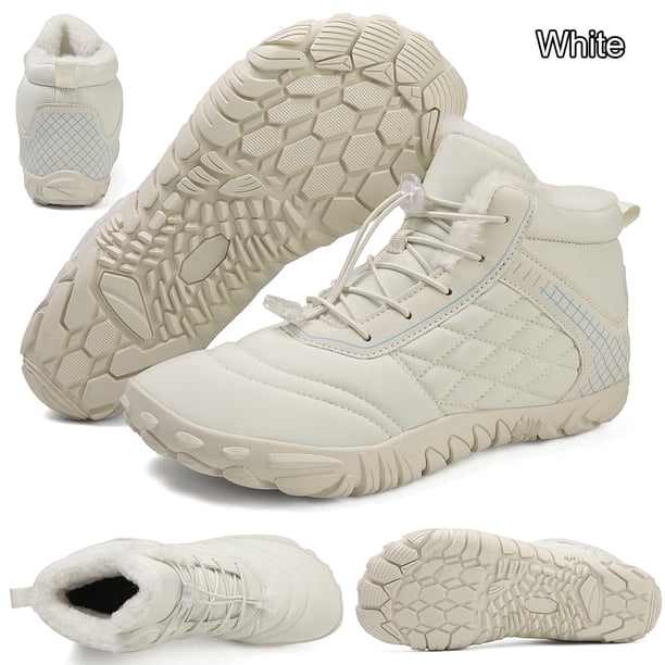 A109 Zapatos para Al Aire Libre Con Terciopelo Y Engrosamiento para Hombres Y Mujeres Zapatos Nieve para Escalar Rocas Zapatos Algodón Antideslizantes Resistentes Al Desgaste Y Cálidos (Blanco 41)