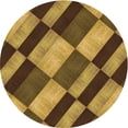 thumbnail image 1 of Ahgly Company Machine Washable Indoor Round Transitional Dark Bronze Brown Area Rugs, 4' Round, 1 of 7