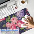 thumbnail image 4 of Long Mouse Pads for Desk,Pioneer Flower Floral Print Pattern Desk Mats on Top Of Desks, Desk Mouse Pad Extra Large with 3mm Non-Slip Base and Stitched Edge for Gaming,Office,Work,Home 35.4"x15.7", 4 of 6