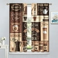 thumbnail image 4 of Brown Coffee Theme Kitchen Curtains Rod Pocket Rustic Vintage Latte Cappuccino Cafe Curtains Farmhouse Cafe Beans Drink Decor Modern Art Window Drapes Fabric 27.5x63in,2 Panel Set, 4 of 6