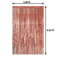 thumbnail image 2 of LQQBOX 3 Pack Foil Curtains Metallic Fringe Curtains Rose Gold, 3.28 FT x 6.56 FT Metallic Tinsel Curtains for Birthday Wedding Engagement Bachelorette Party Bridal Shower Baby Shower Decorations, 2 of 7