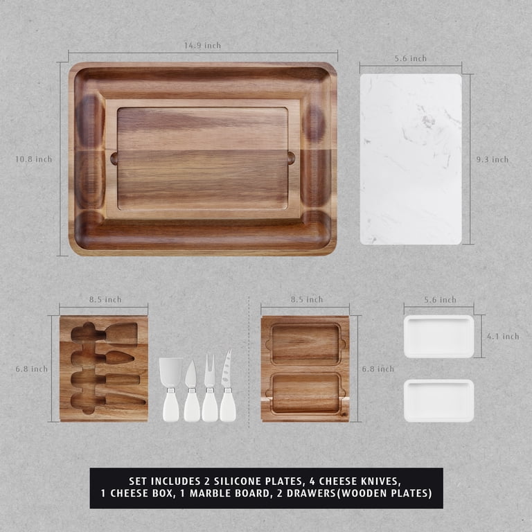 Hecef Premium Acacia Wood Charcuterie Board Set with Accessories photo 4