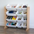 thumbnail image 5 of Natural Wood/White Kids Toy Organizer with 12 Storage Bins, 5 of 5
