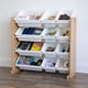 thumbnail image 5 of Natural Wood/White Kids Toy Organizer with 12 Storage Bins, 5 of 5