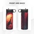thumbnail image 3 of Uemuo Shark Underwater Vortex Print 18oz Sports Insulated Kettle, Water Bottle, Outdoor Sports Bottle, Insulated Hydration Bottle with Handle & Flip Straw, 3 of 8